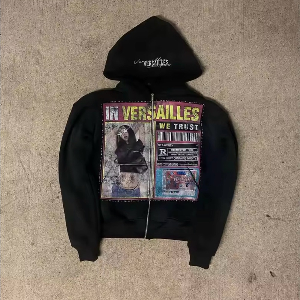 Black/ Pink Graphic Hoodie